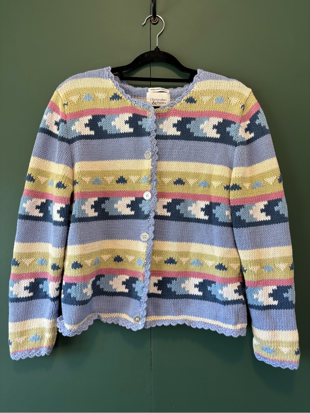 Knit Cotton Cardigan Sweater